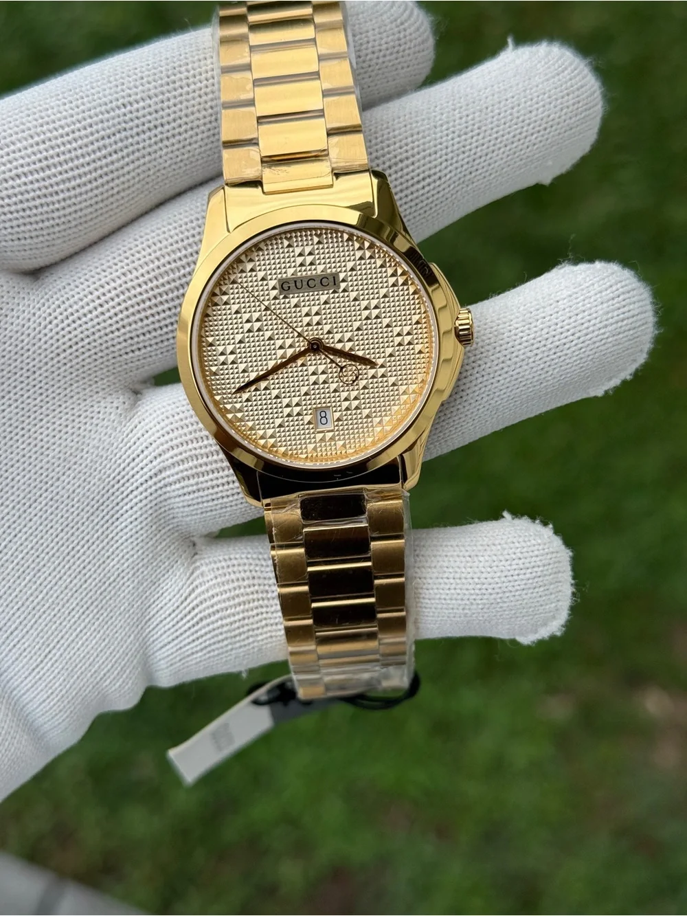 GUCCI G-Timeless Gold-Tone Stainless Steel Watch Mens